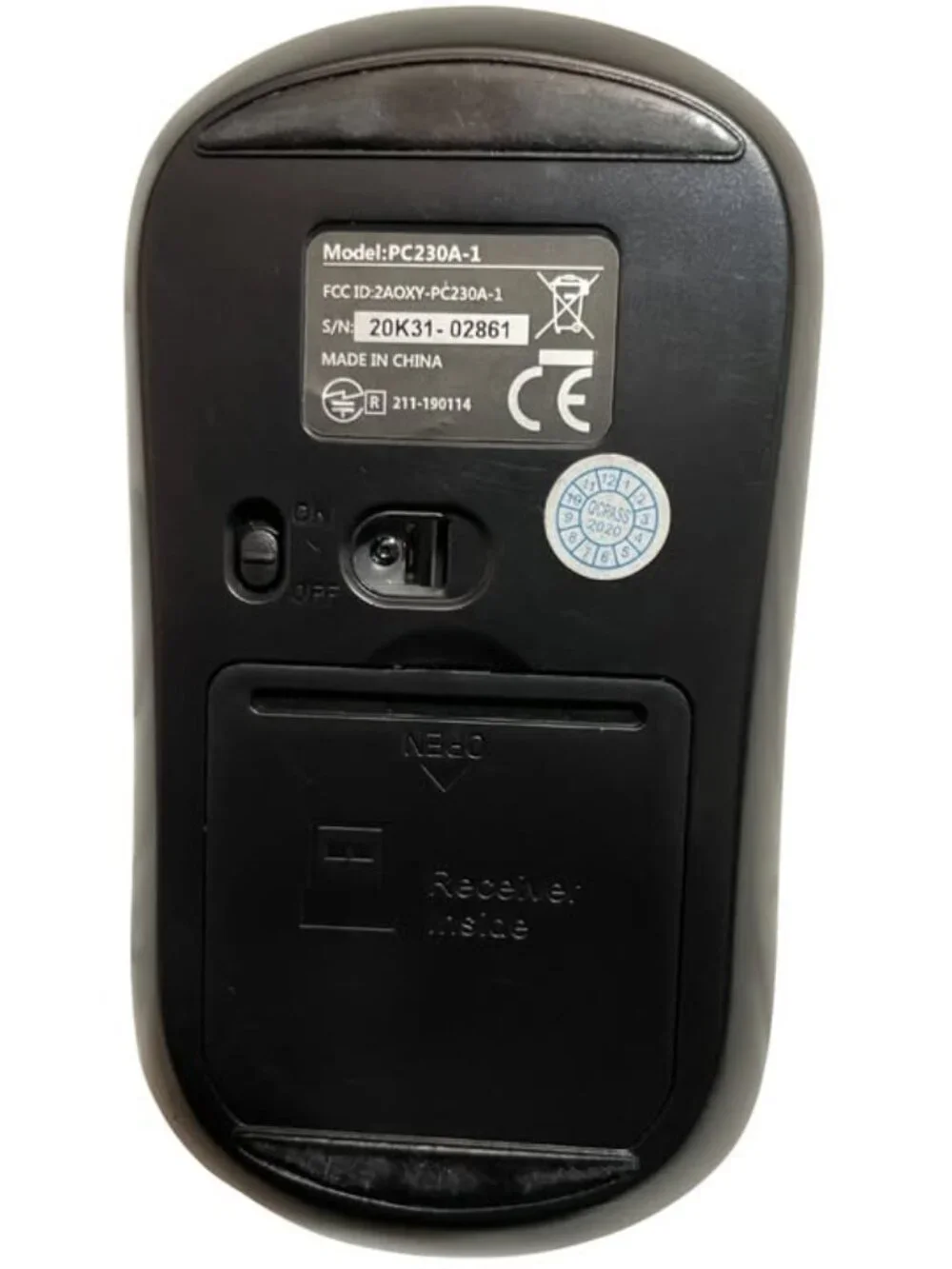VicTsing Wireless Mouse PC230A-1 USB Receiver Included Tested Working Black